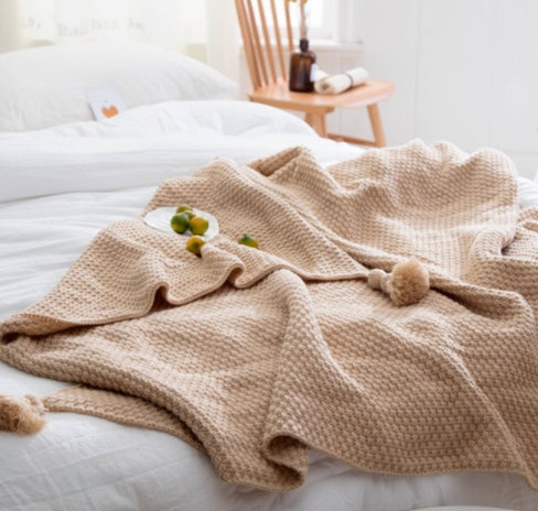 Côte & Crown Soft Furnishing Throws with Pom Pom