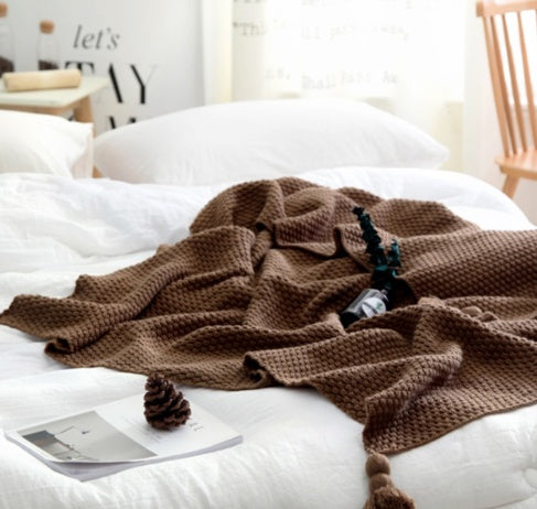 Côte & Crown Soft Furnishing Throws with Pom Pom