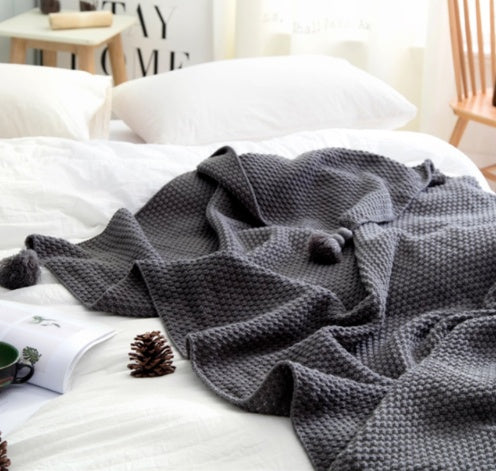 Côte & Crown Soft Furnishing Throws with Pom Pom