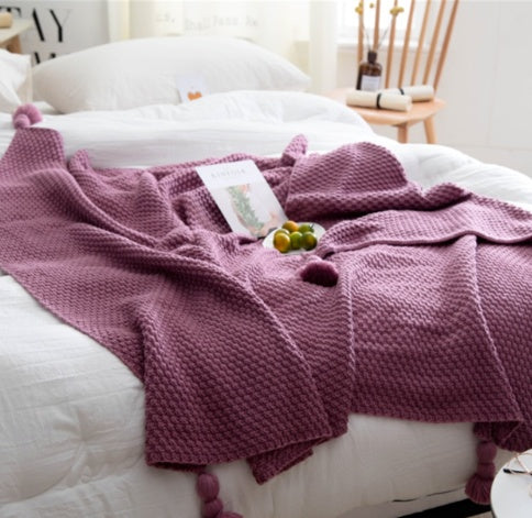 Côte & Crown Soft Furnishing Throws with Pom Pom