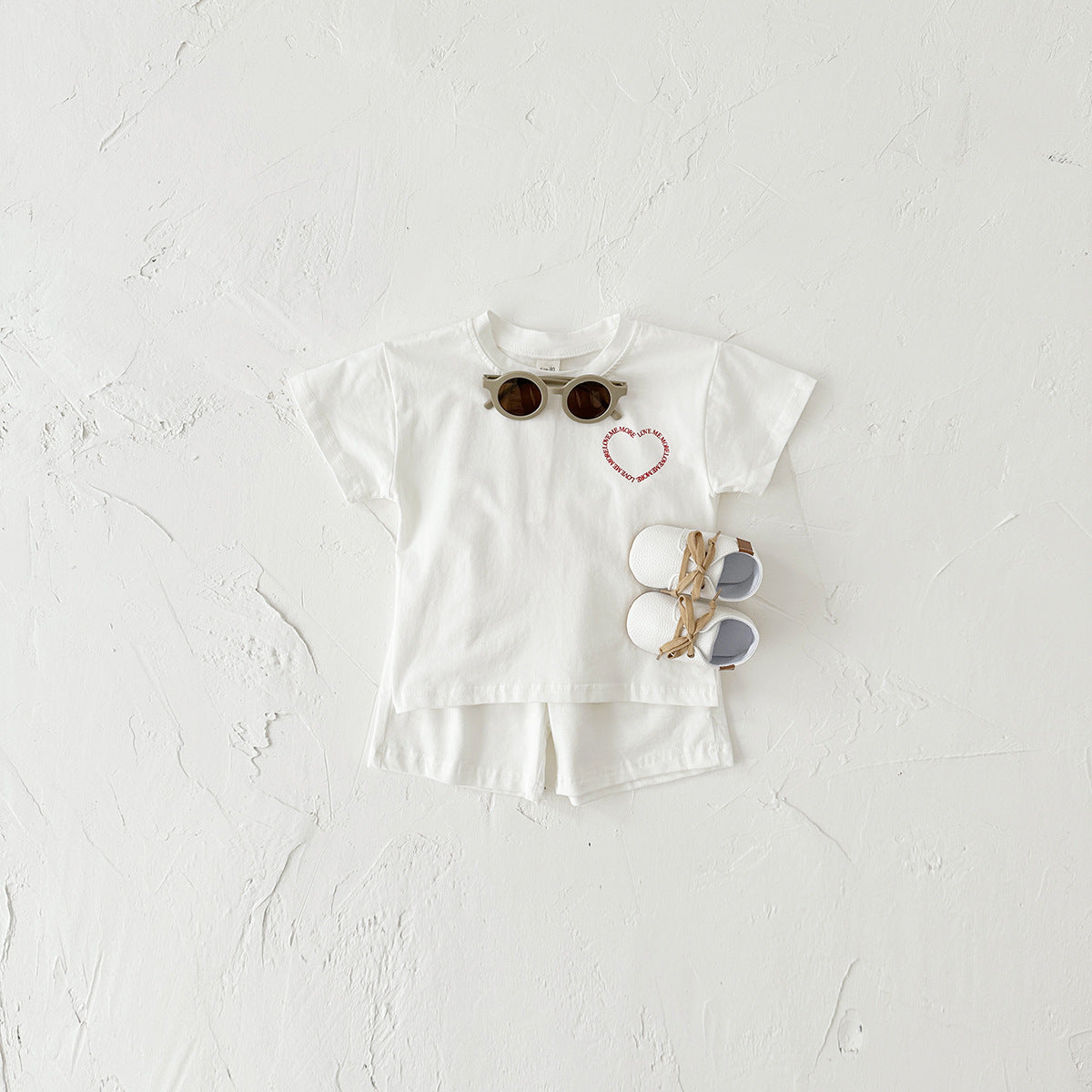 Baby Heart print two piece set