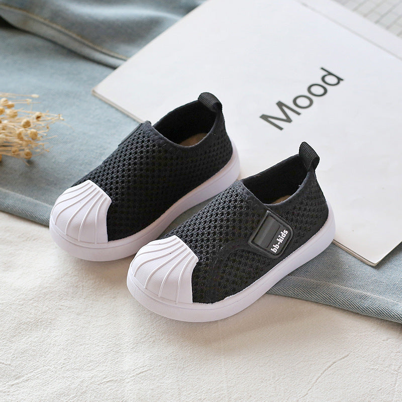 Côte & Crown infant toddler non-slip soft bottom shoes with breathable mesh design comfortable kids sneakers for everyday wear