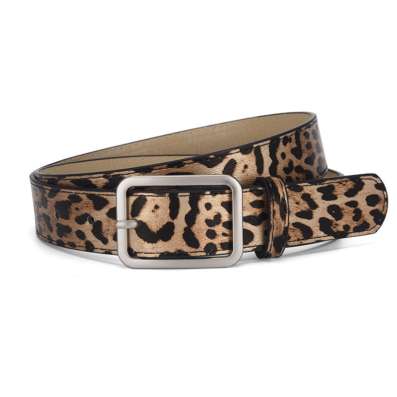  leopard print belt for women, perfect accessory for office outfits