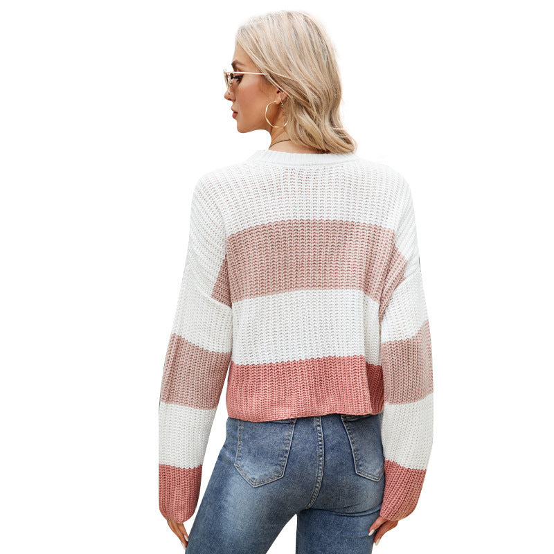 Women's Casual Striped Loose Pullover