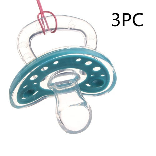 Côte & Crown silicone baby pacifier BPA free with teal ventilation shield in pack of 3