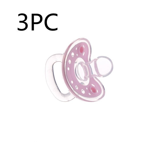 Côte & Crown silicone baby pacifier BPA free in pink for infants pack of three