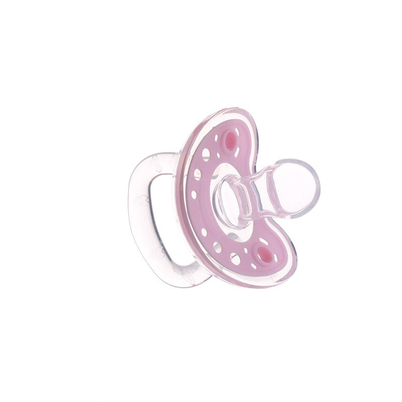 Côte & Crown silicone baby pacifier BPA free in pink with ventilated shield for infant comfort