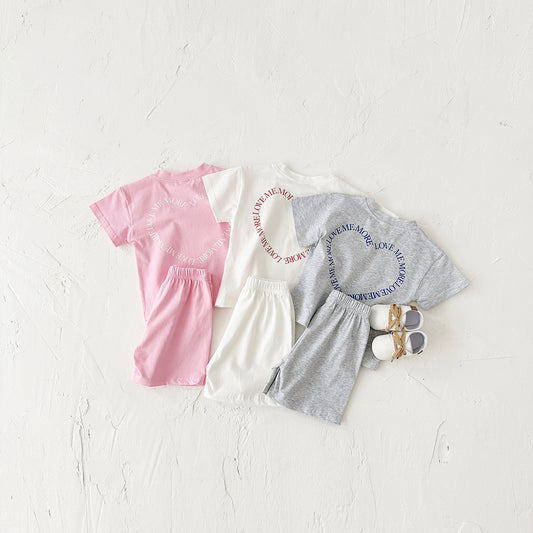 Baby Heart print two piece set