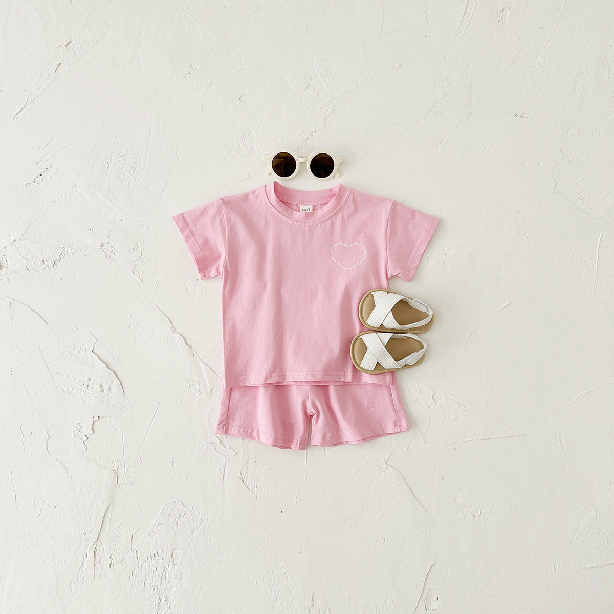 Baby Heart print two piece set