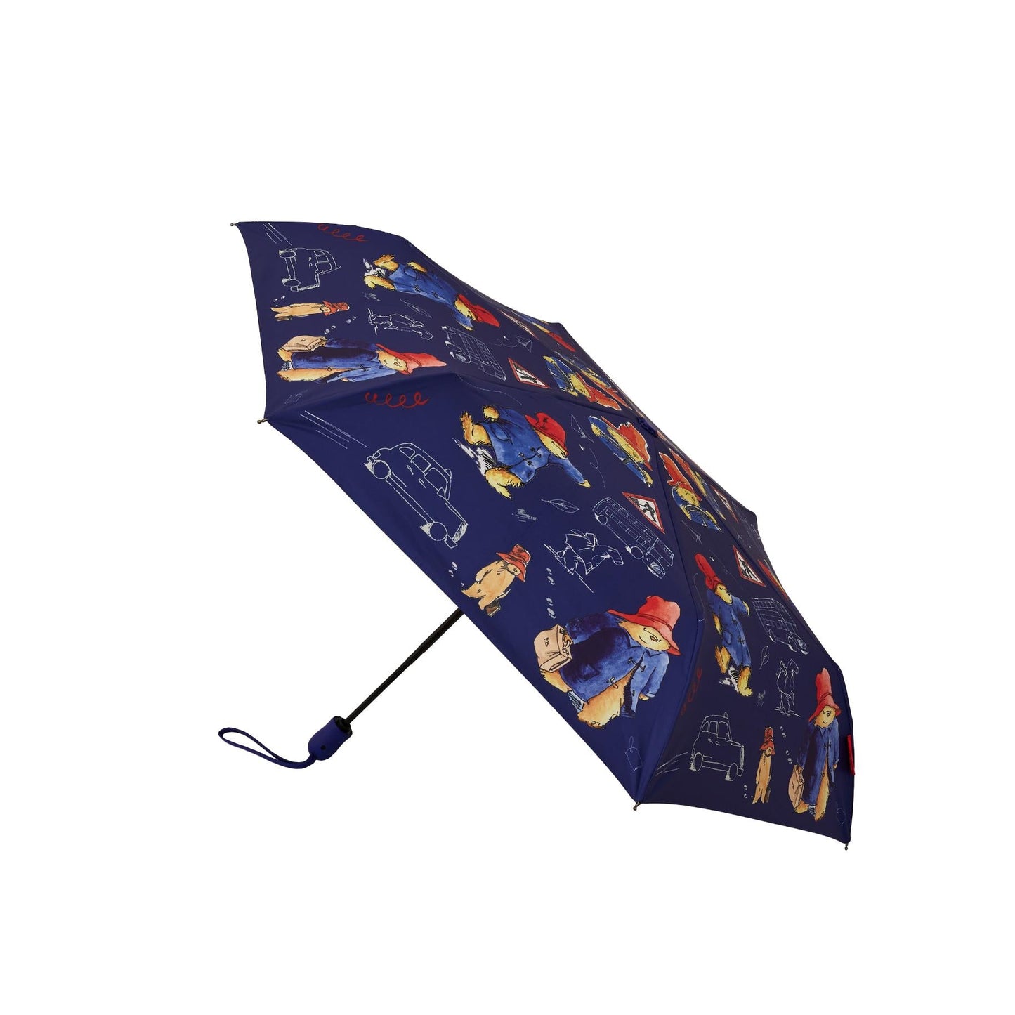 Paddington Bear umbrella featuring a vibrant design with Paddington illustrations