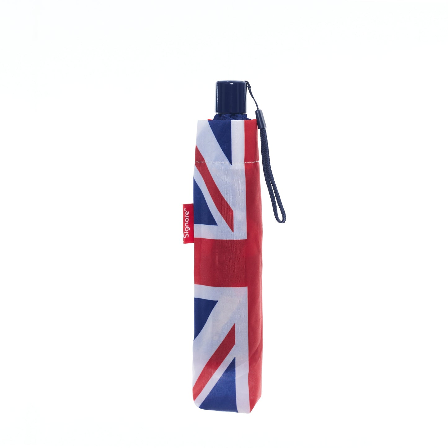 Union Jack Paddington Bear umbrella with compact design and carrying strap for rainy days