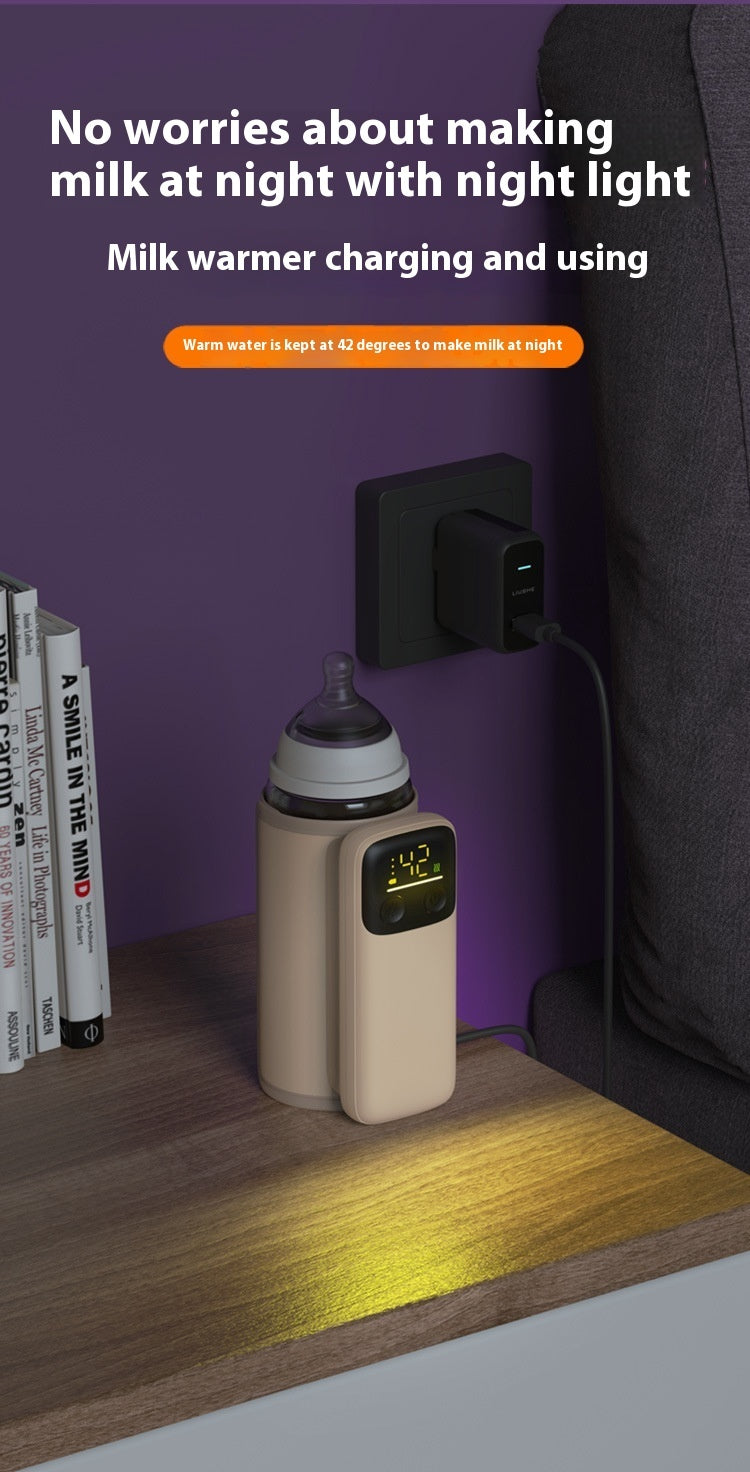 Côte & Crown baby bottle warmer with digital display and night light keeping milk warm at 42 degrees