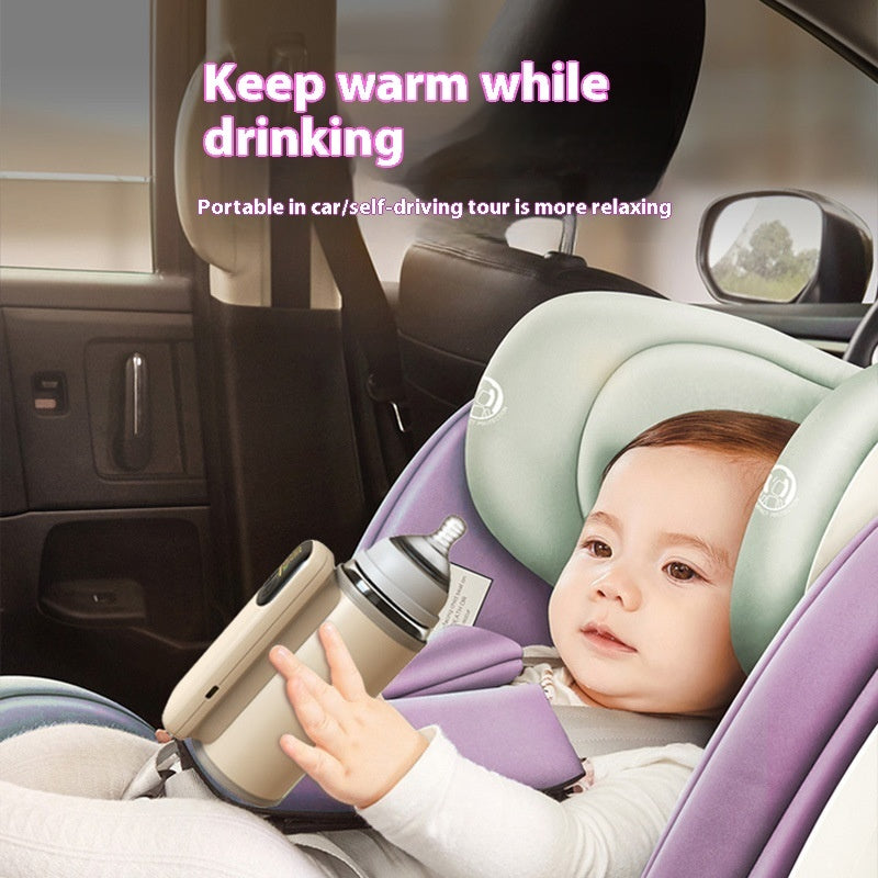 Côte & Crown baby bottle warmer keeping milk warm for baby in car seat during travel