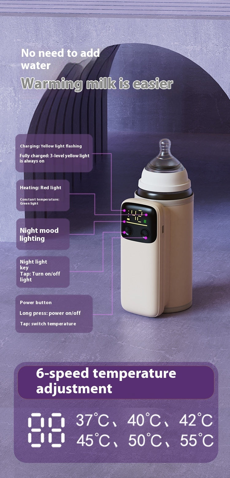 Côte & Crown baby bottle warmer with 6-speed temperature adjustment and night mood lighting