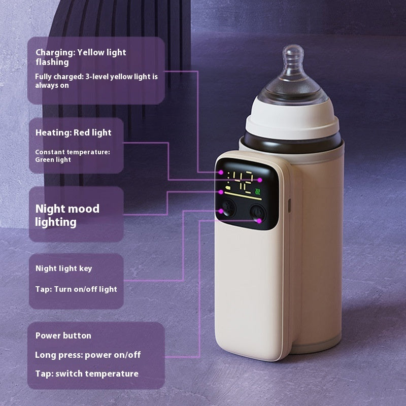 Côte & Crown baby bottle warmer with digital display and night mood lighting features